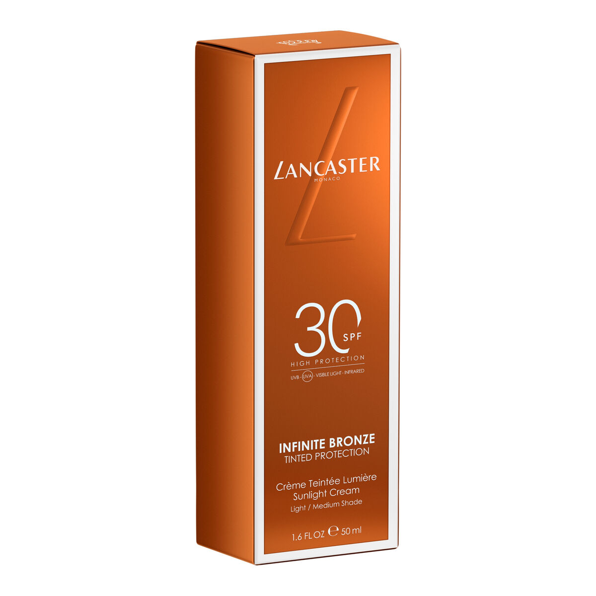 Solcreme til ansigtet Lancaster Infinite Bronze Light Klar Spf 30 50 ml